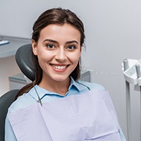 Female patient at consultation for orthodontics in Lockport, IL