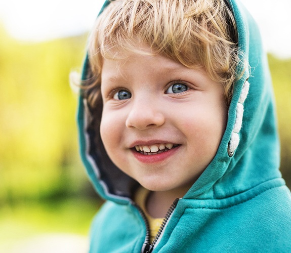 Young boy smiling after Phase 1 Orthodontics in Wilmington, IL