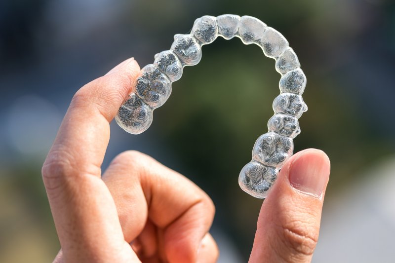 an Invisalign aligner  